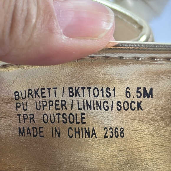 (Q7)Steve Madden Women's Burkett Gold Metallic Mary Jane Ballet Flats Sz 5.5,6.5 - Picture 10 of 15